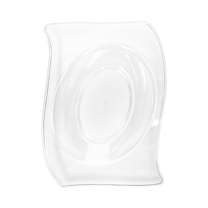 Reusable Tasting Plate PS Flat Clear 8x6,6cm (500 Units)