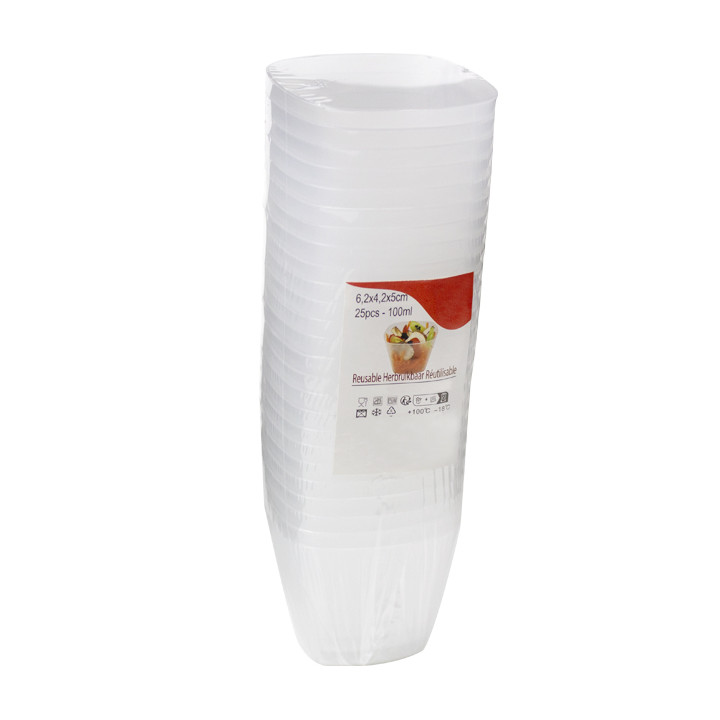 Reusable Tasting Bowl PP 6,2x4,2x5cm 100ml (25 Units)