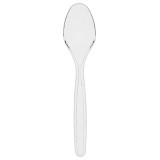 Reusable Plastic PS Spoon Black 18cm (20 Units)