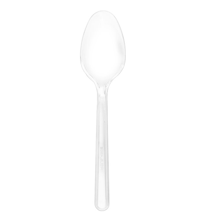 Reusable Plastic PS Spoon Transparent 18cm (1.000 Units)