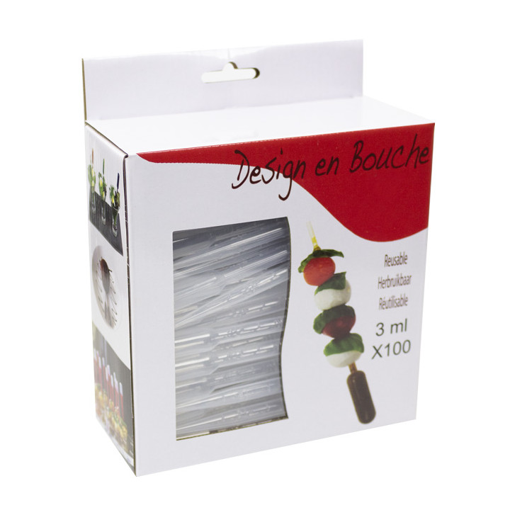 Plastic Food Grade Pipettes 3ml 16cm (100 Units) 