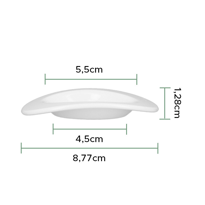 Tasting Plastic Plate Durable SAN "Ellipse" White 10ml (96 Units) 