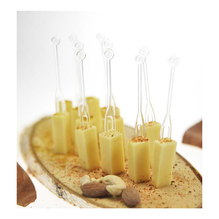 Plastic Food Pick "Snack Stick" Clear 7,5cm (250 Units)
