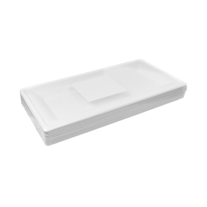 Sugarcane Tray Bagasse White 26x13cm (25 Units) 