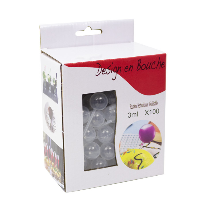 Plastic Ball Pipette 3ml 5,5cm (100 Units) 