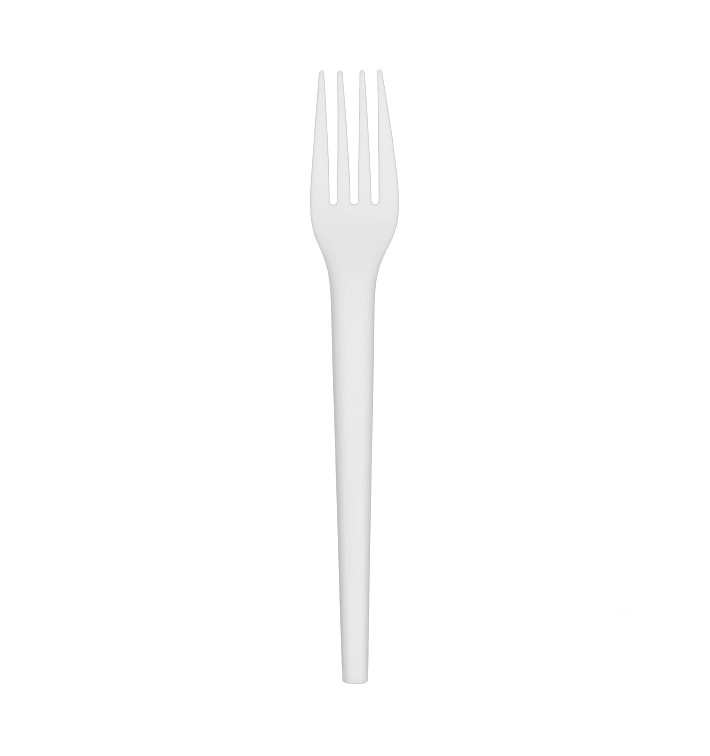 Compostable Reusable Fork in CPLA White 17cm (100 Units)