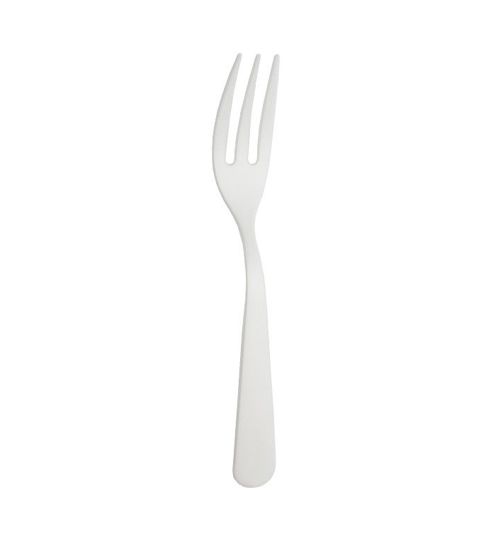 Compostable Reusable Fork in CPLA White 10cm (100 Units)