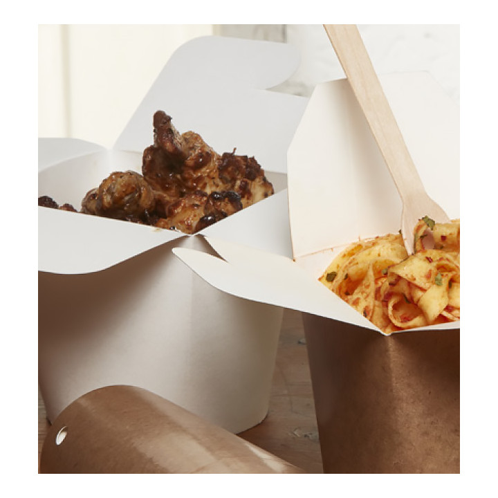 Paper Take-Out Box Kraft 529ml (500 Units)