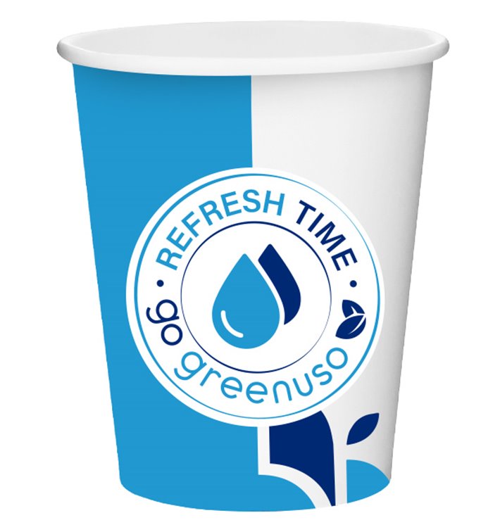 "Aqua" Cardboard Cup 6Oz/180ml Ø7,0cm (50 Units)
