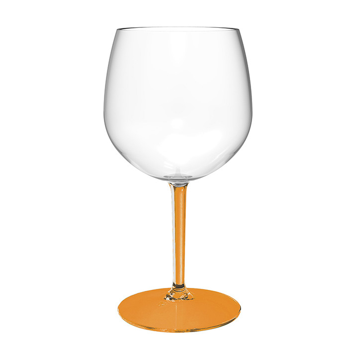 Reusable Durable Balloon Glas in TT Orange Foot 580ml (1 Unit)