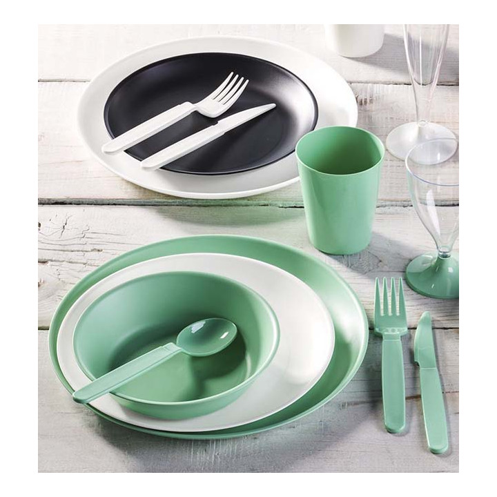 Reusable Durable Spoon PP Mineral Green 18,5cm (180 Units)