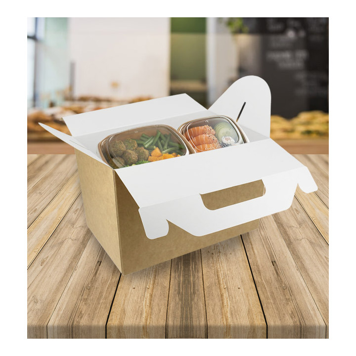 Paper Menu Box Kraft 22,5x14,5x15cm (150 Units)