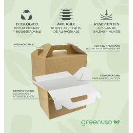 Paper Menu Box Kraft 22,5x14,5x15cm (25 Units)