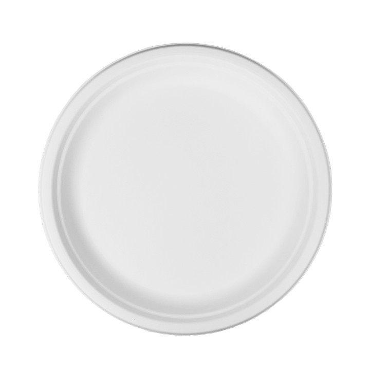 Sugarcane Plate White Ø26cm (50 Units) 