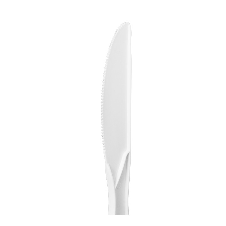 Compostable CPLA Knife White 18cm (50 Units) 