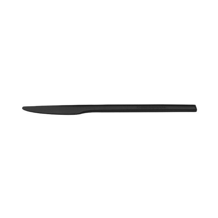 Compostable CPLA Knife Black 17cm (1.000 Units)