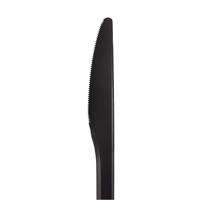 Compostable CPLA Knife Black 17cm (25 Units)