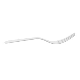 Compostable Reusable Fork in CPLA White 10cm (100 Units)