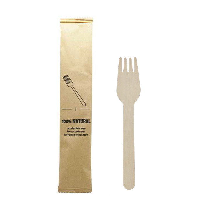 Wrapped Wooden Fork 16cm (1.200 Units)