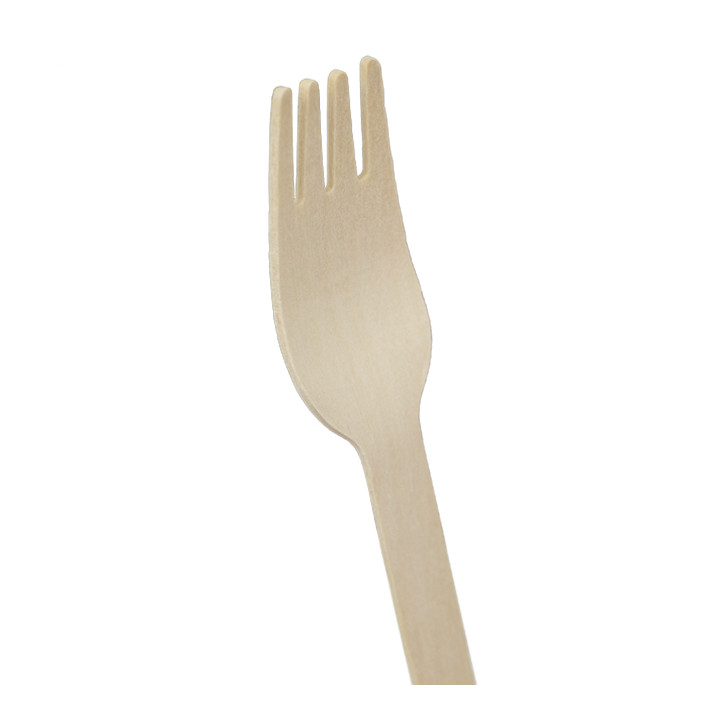 Wrapped Wooden Fork 16cm (50 Units)