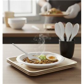 Compostable Reusable Spoon in CPLA White 16,5cm (25 Units)