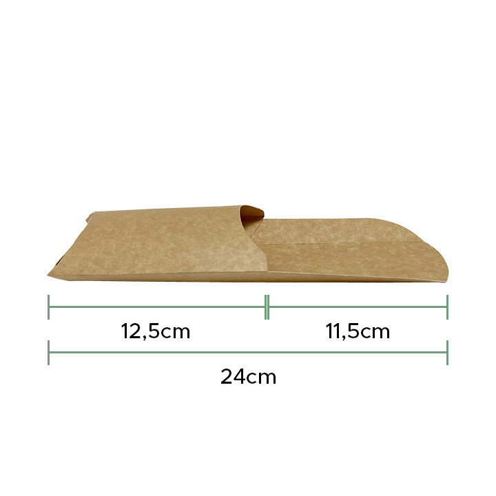 Paper Wrap Food Container Kraft 240x90x35mm (1.000 Units)