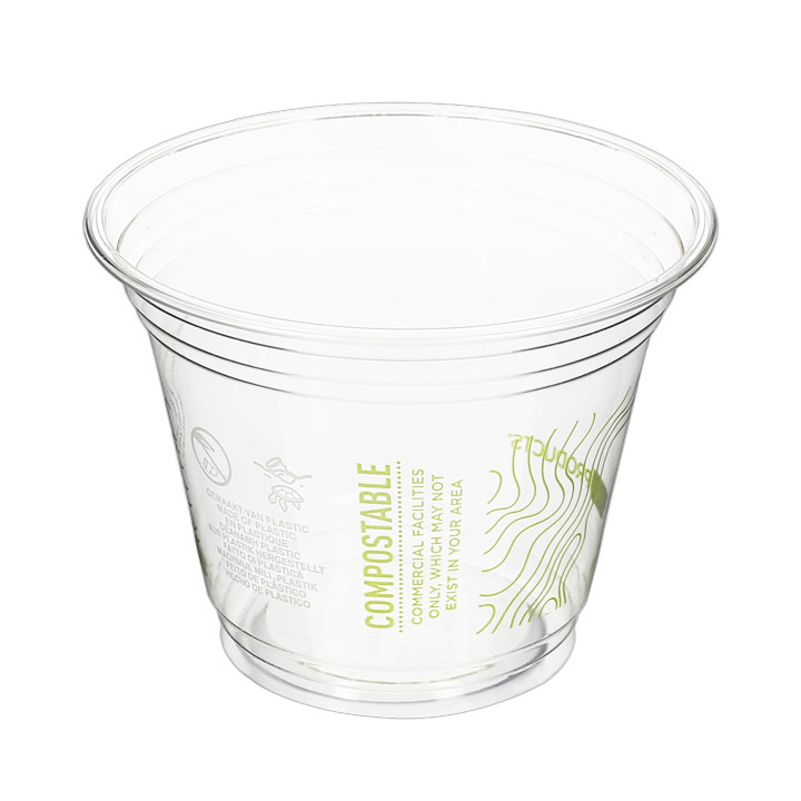 Compostable PLA Cup "Green Stripe" Ø9,5cm 265ml (1.000 Units) 