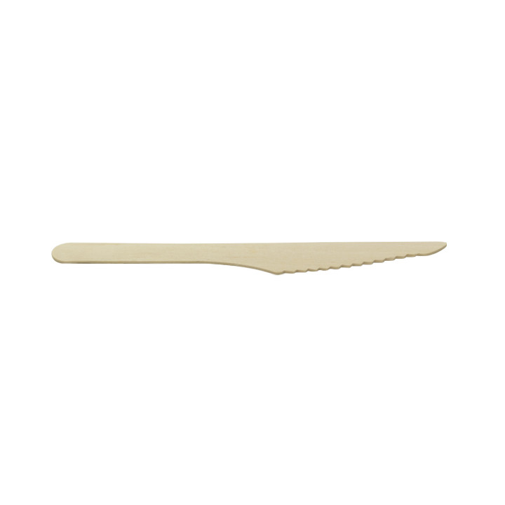 Disposable Wooden Knife 16,5cm (1.000 Units) 