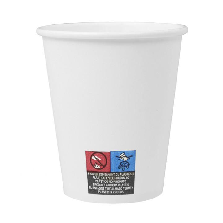 Paper Cup White 8Oz/290ml Ø9,0cm (20 Units)