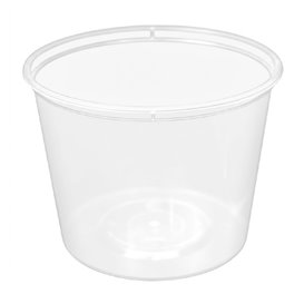 Plastic Food Container in PP Transparent  with Lid 740ml (500 Units)
