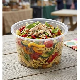 Plastic Food Container in PP Transparent  with Lid 1.000ml (150 Units)