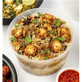 Plastic Food Container in PP Transparent  with Lid 1.000ml (150 Units)