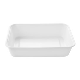 Rectangular Container in PP White with Lid 500ml 17,3x11,9cm (50 Units)