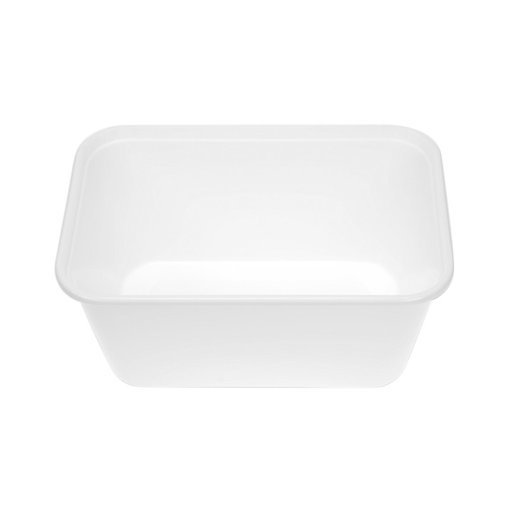 Rectangular Container in PP White with Lid 1.000ml 17,3x11,9cm (50 Units)