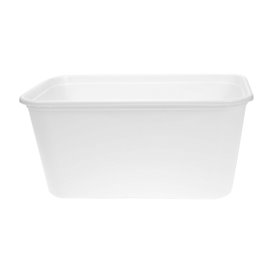 Rectangular Container in PP White with Lid 1.000ml 17,3x11,9cm (500 Units)