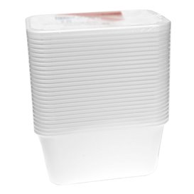 Rectangular Container in PP White with Lid 1.000ml 17,3x11,9cm (500 Units)