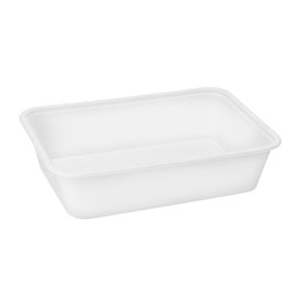 Rectangular Container in PP White with Lid 1.500ml 20,4x15,3cm (50 Units)