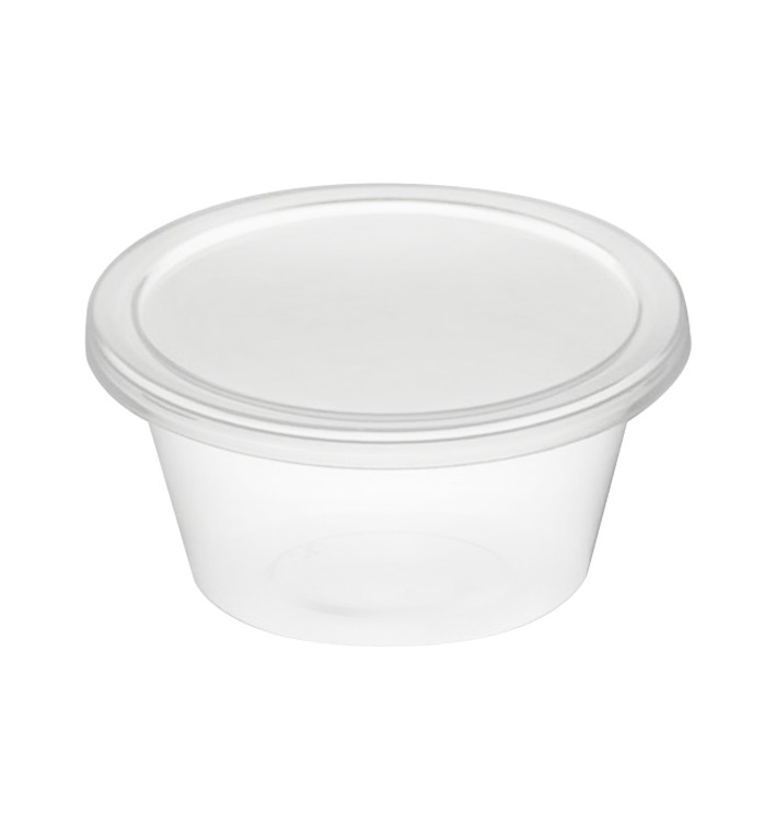 Sauce Cup in PP Transparent avec Lid 4Oz/120ml (100 Units)