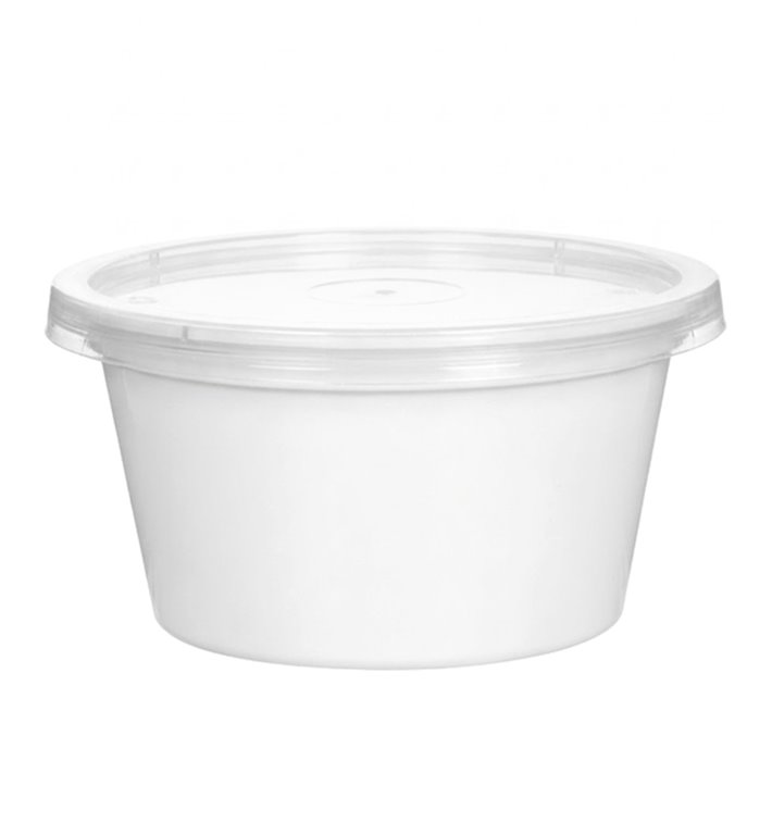Sauce Cup in PP White avec Lid 4Oz/120ml (2.000 Units)