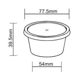 Sauce Cup in PP Transparent avec Lid 4Oz/120ml (2.000 Units)