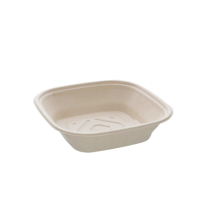 Sugarcane Bowl Natural Square Shape 2250ml 27cm (50 Units)