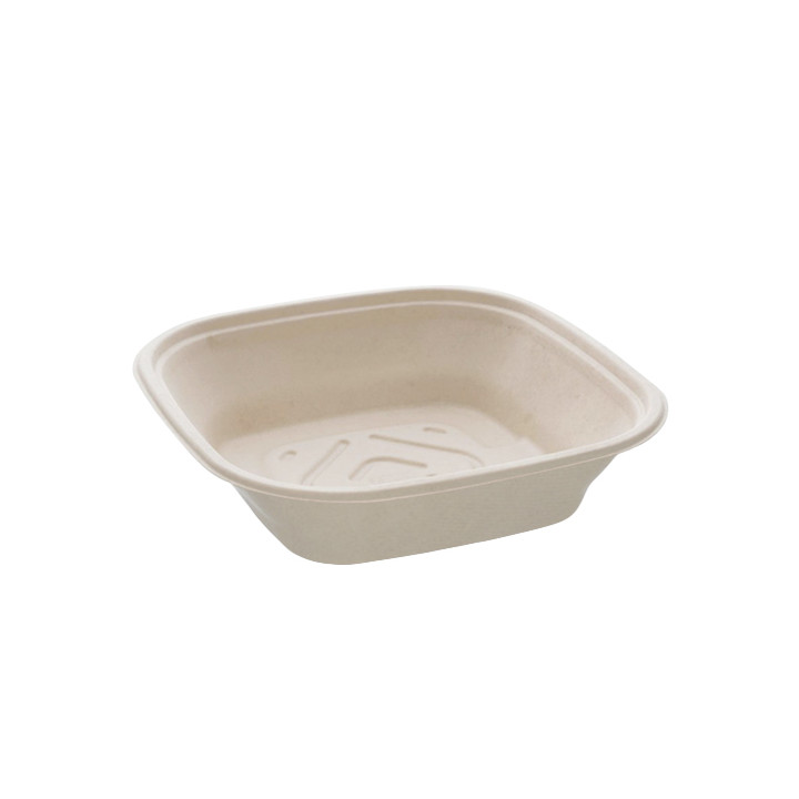 Sugarcane Bowl Natural Square Shape 2250ml 27cm (50 Units)