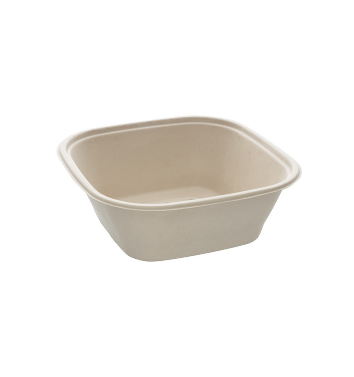 Sugarcane Bowl Natural Square Shape 3500ml 27cm (25 Units)