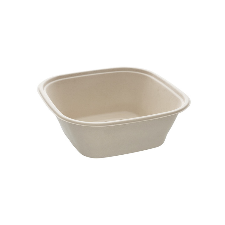 Sugarcane Bowl Natural Square Shape 3500ml 27cm (50 Units)