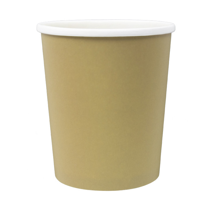 Kraft Carton Pot with White Border 1.000ml Ø11,7cm (25 Units)