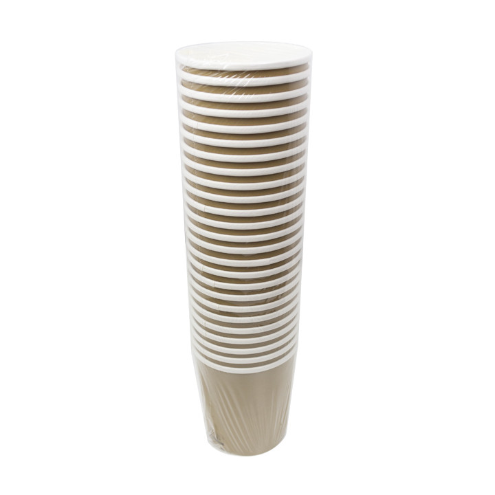 Kraft Carton Pot with White Border 1.000ml Ø11,7cm (25 Units)