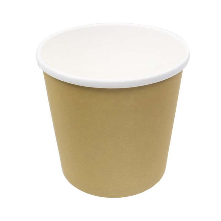 Kraft Carton Pot with White Border 750ml Ø11,7cm (25 Units)
