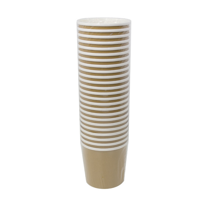Kraft Carton Pot with White Border 750ml Ø11,7cm (25 Units)