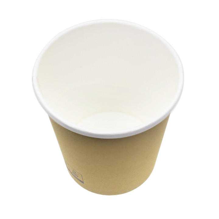 Kraft Carton Pot with White Border 450ml Ø9,8cm (500 Units)