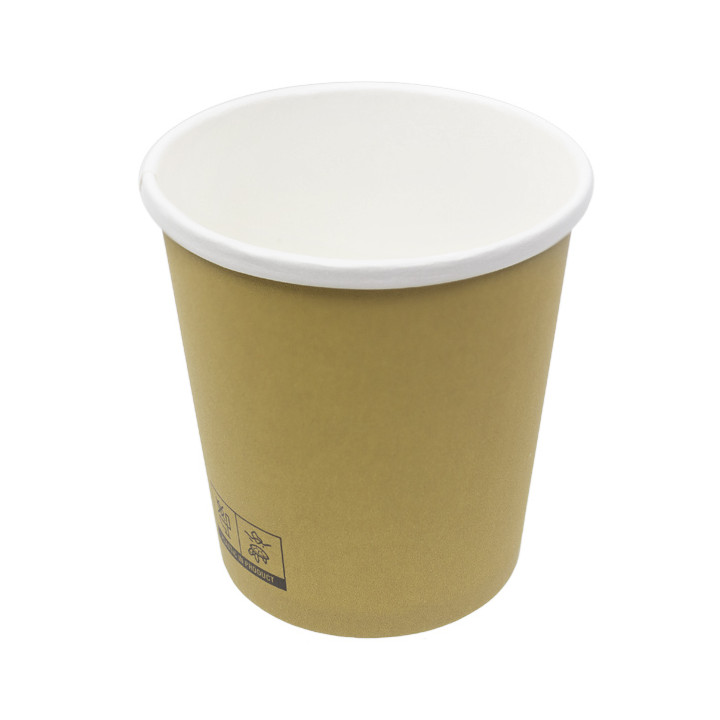 Kraft Carton Pot with White Border 450ml Ø9,8cm (500 Units)